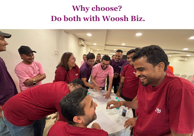 Why choose? Do both with Woosh Biz.